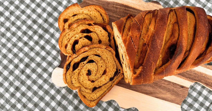 Pumpkin Spice Sourdough Bread with Raisins (Soft Sandwich Loaf)